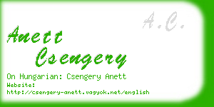 anett csengery business card